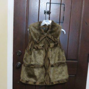 VINTAGE RIZ FAUX FUR VEST SIZE LARGE